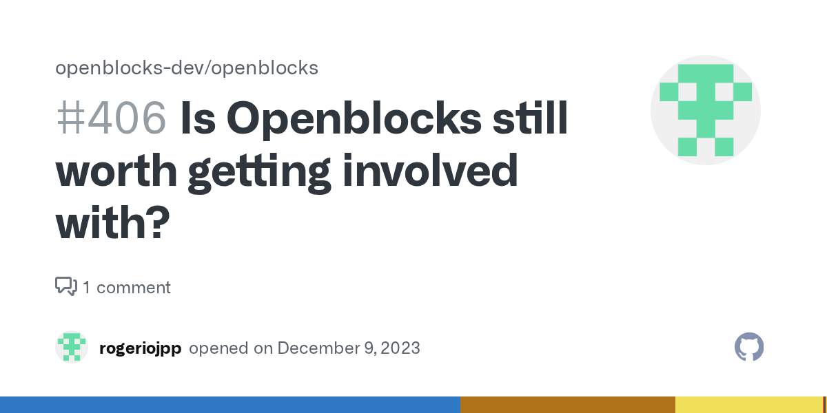 Is Openblocks still worth getting involved with? · Issue 406