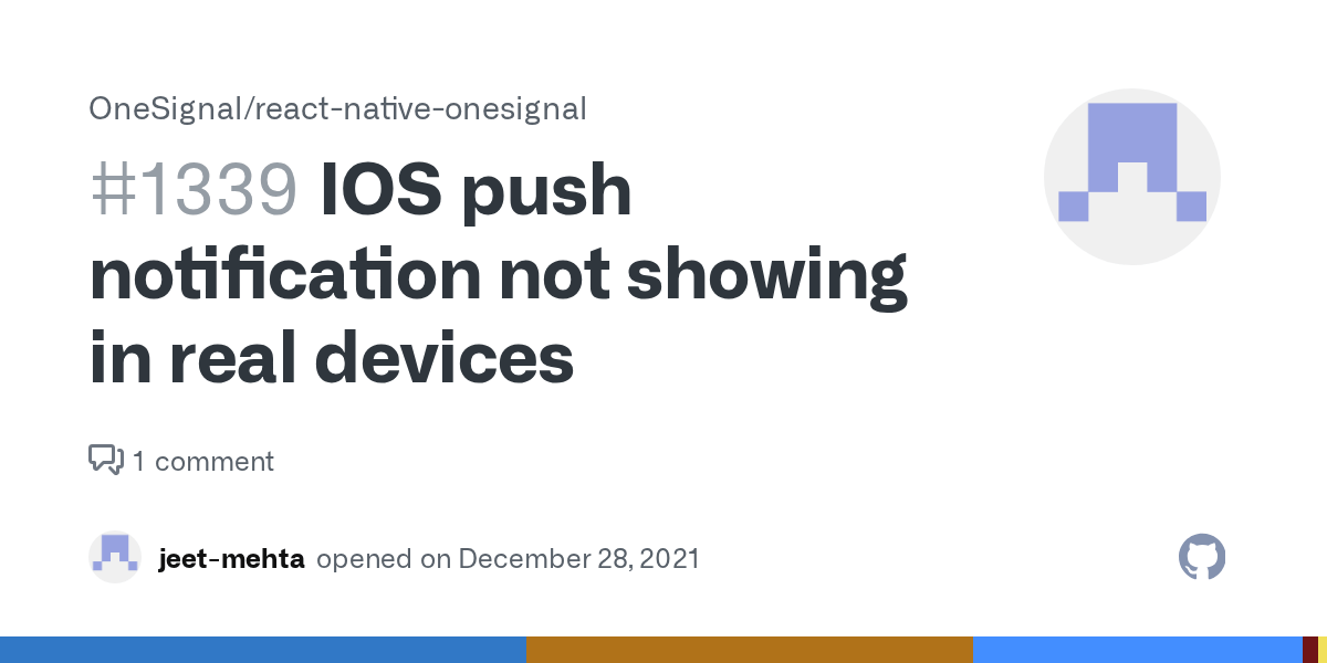 IOS push notification not showing in real devices · Issue 1339