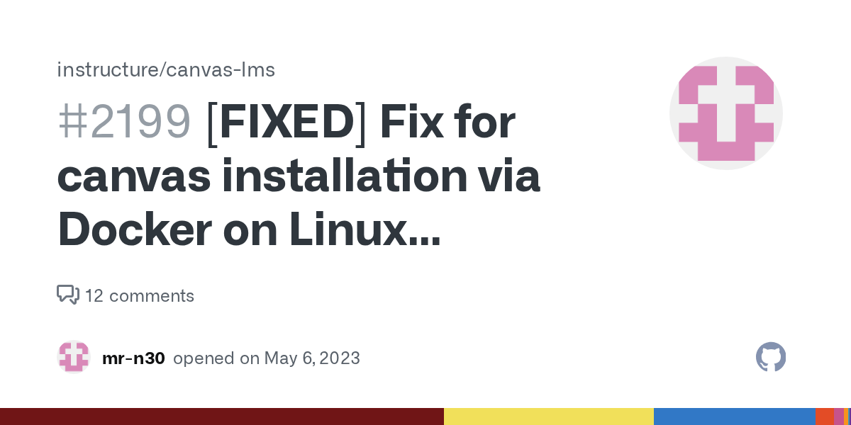 [FIXED] Fix for canvas installation via Docker on Linux Ubuntu. Also