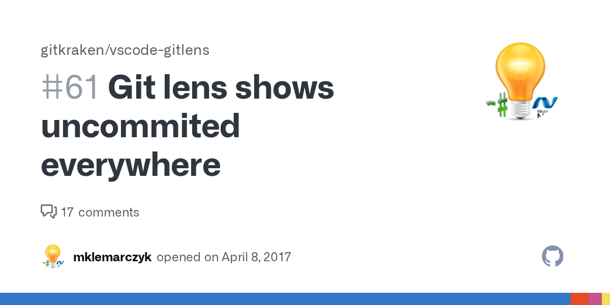 Git lens shows everywhere · Issue 61 · gitkraken/vscode