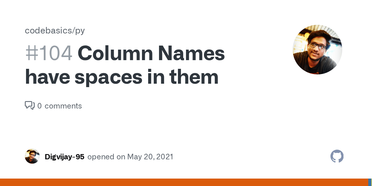 Column Names have spaces in them · Issue 104 · codebasics/py · GitHub