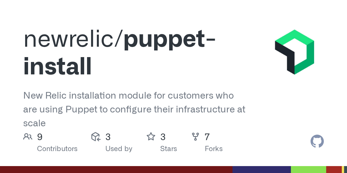 GitHub newrelic/puppetinstall New Relic installation module for