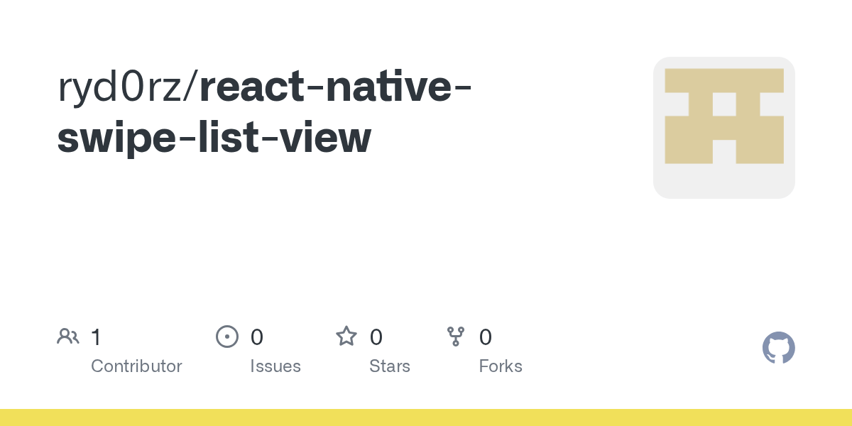 GitHub ryd0rz/reactnativeswipelistview