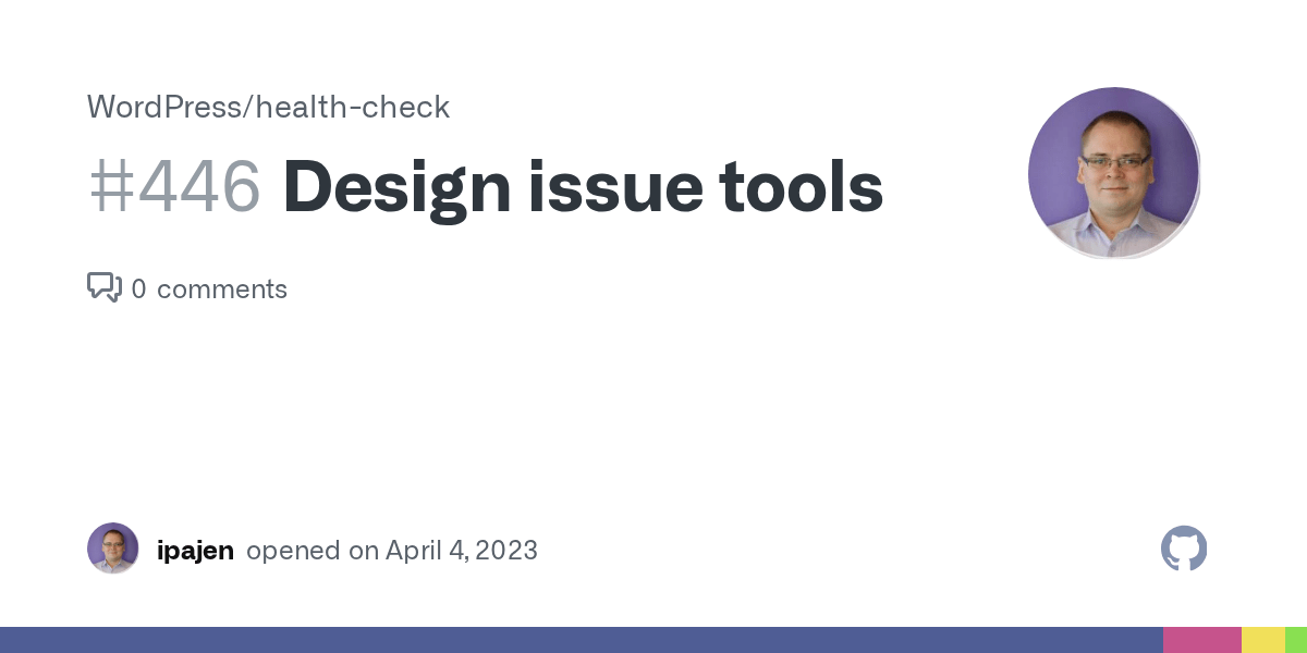 Design issue tools · Issue 446 · WordPress/healthcheck · GitHub