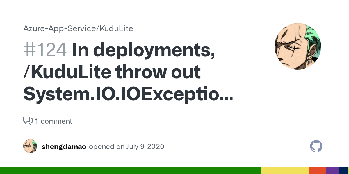 In deployments, /KuduLite throw out System.IO.IOException The process