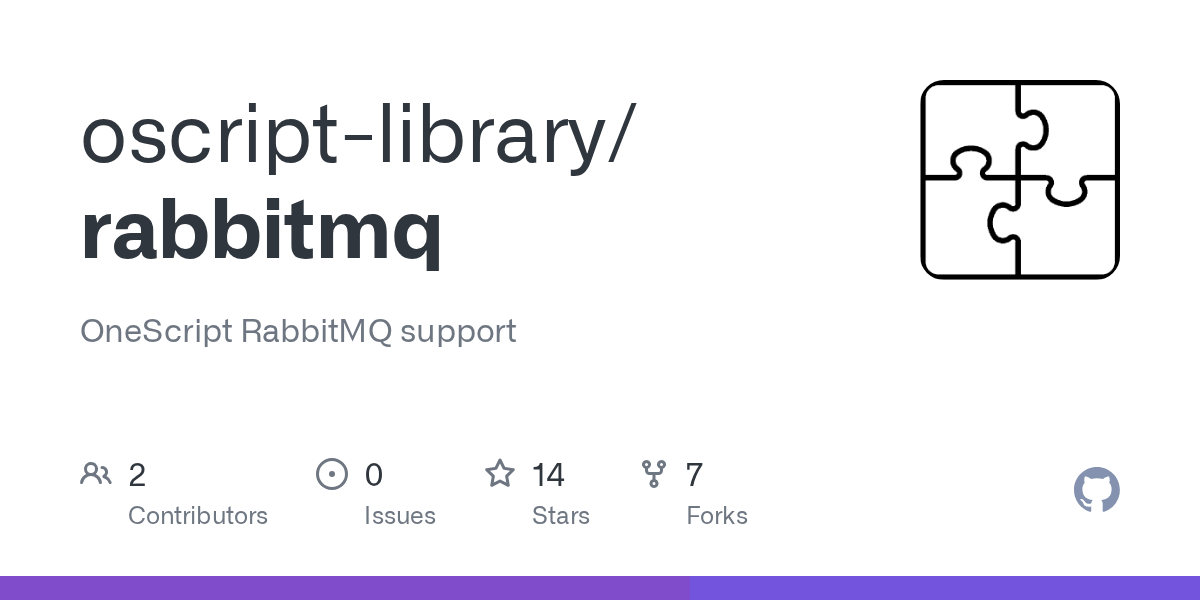 GitHub oscriptlibrary/rabbitmq OneScript RabbitMQ support