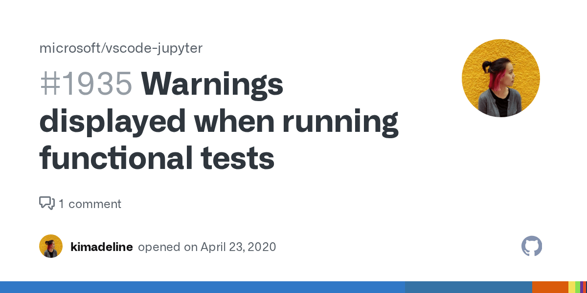 Warnings displayed when running functional tests · Issue 1935