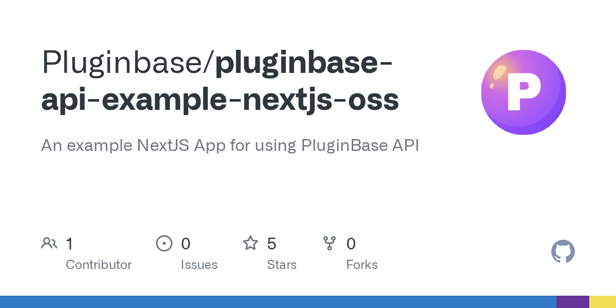 GitHub Pluginbase/pluginbaseapiexamplenextjsoss An example