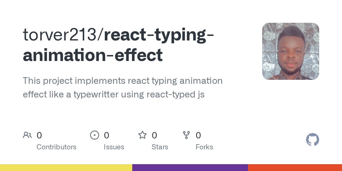 GitHub techfortified/reacttypinganimationeffect This project