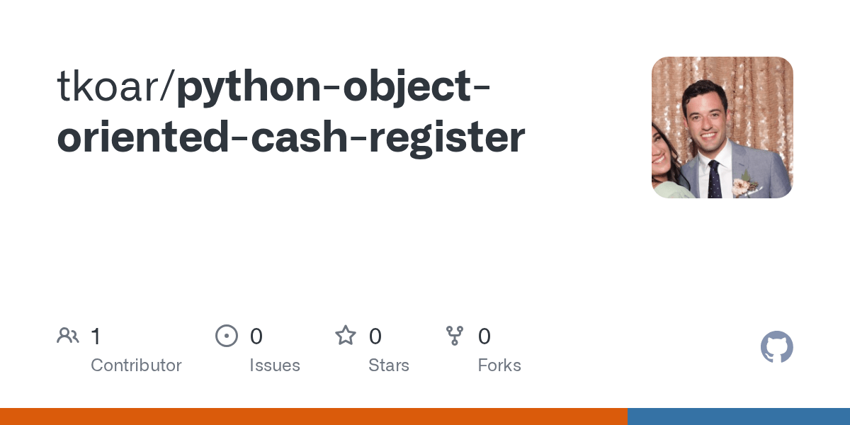 GitHub tkoar/pythonobjectorientedcashregister