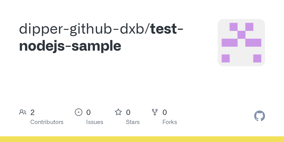 GitHub dippergithubdxb/testnodejssample