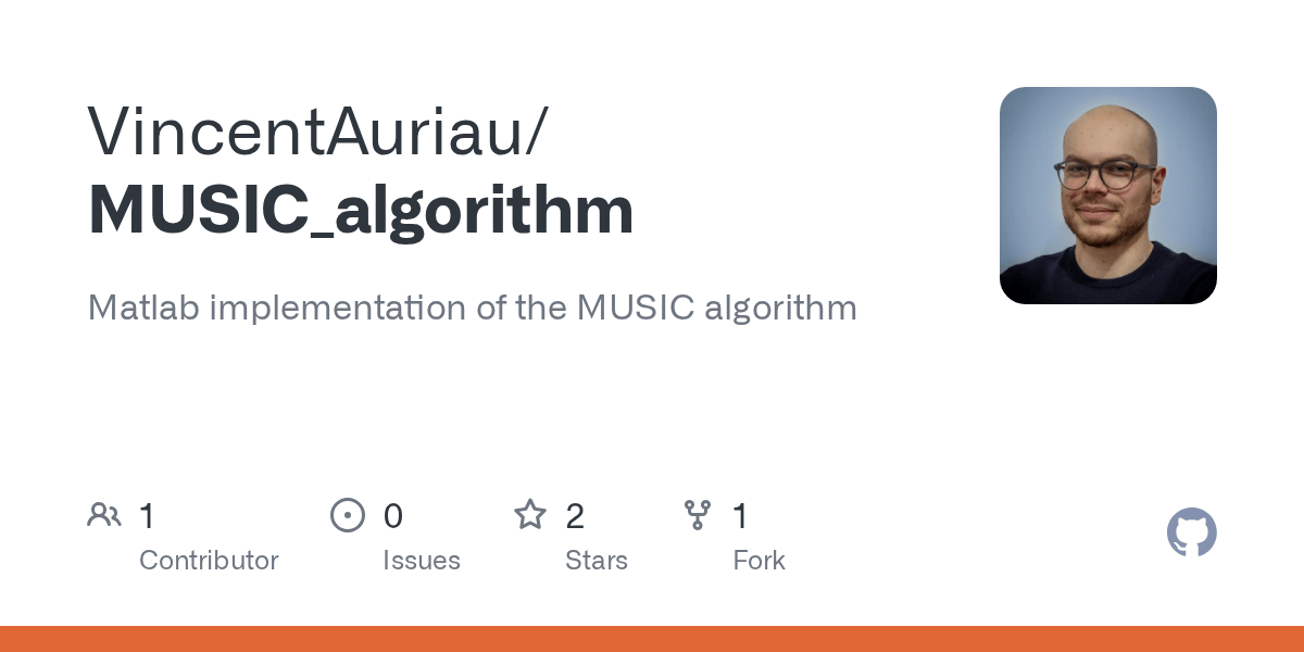 GitHub VincentAuriau/MUSIC_algorithm Matlab implementation of the