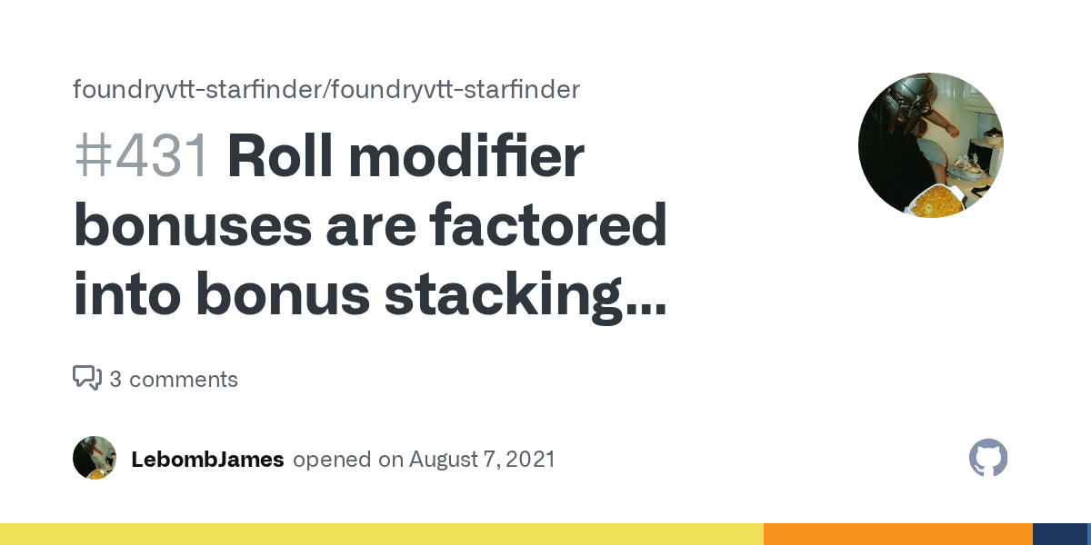 Roll modifier bonuses are factored into bonus stacking rules even when