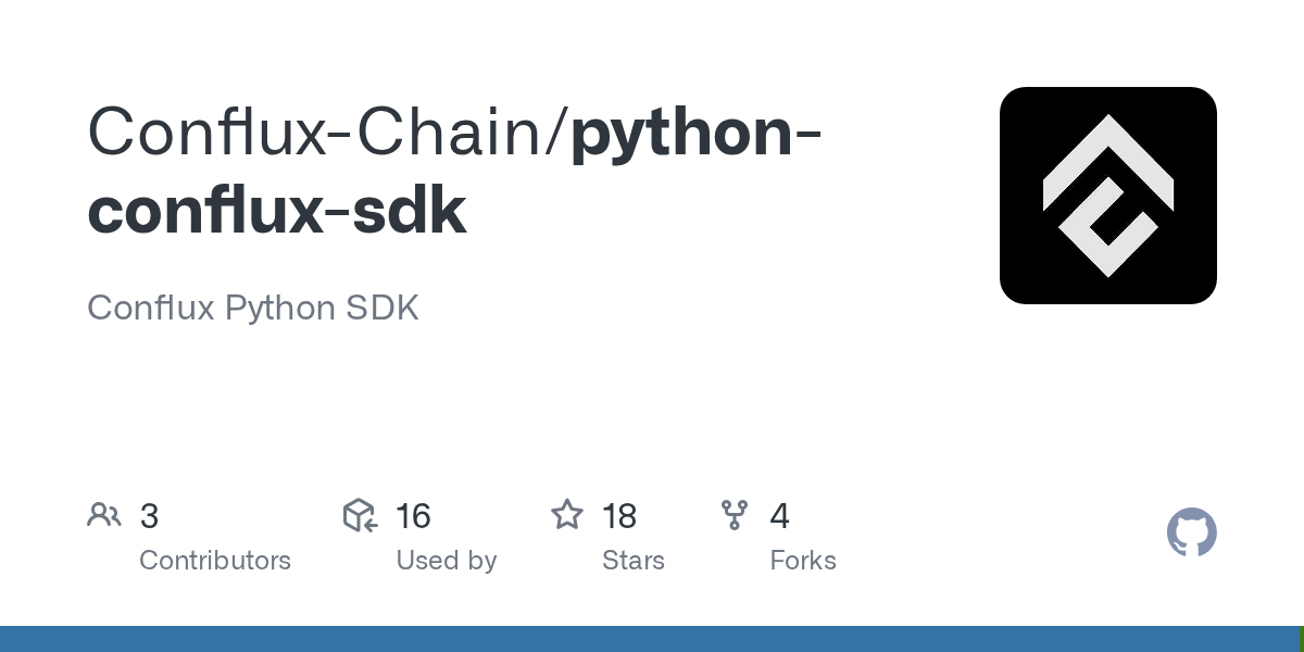 GitHub ConfluxChain/pythonconfluxsdk Conflux Python SDK