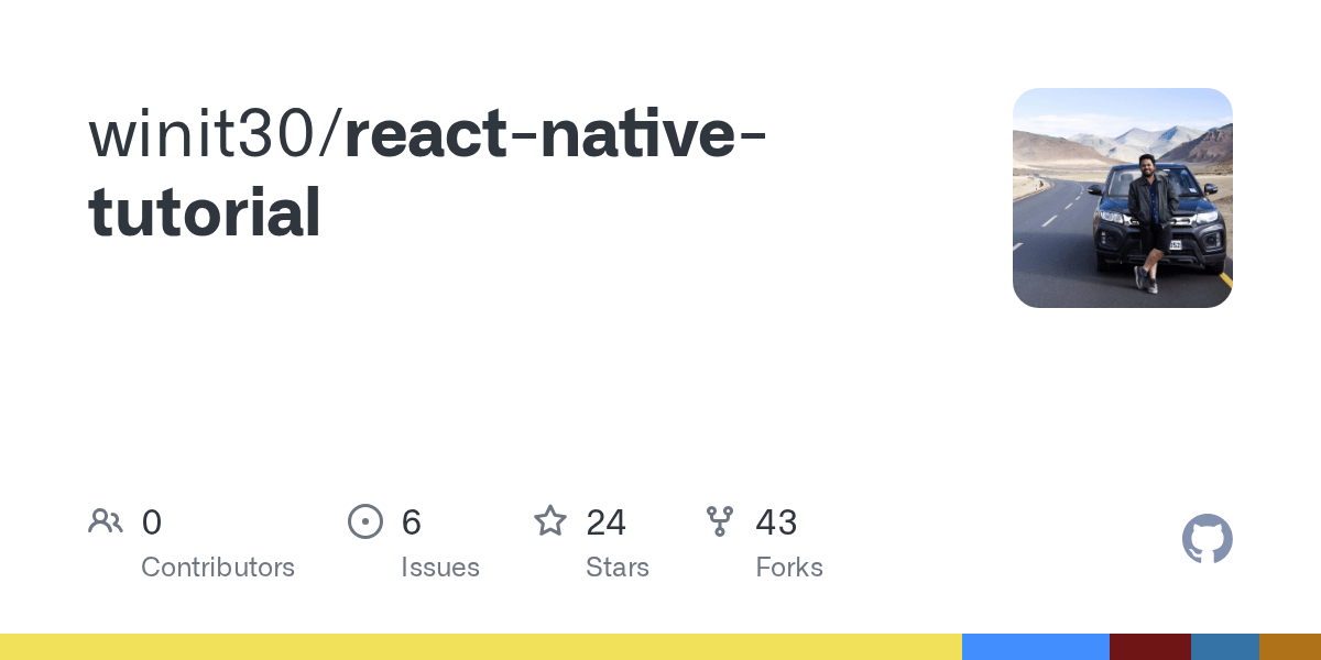 GitHub winit30/reactnativetutorial