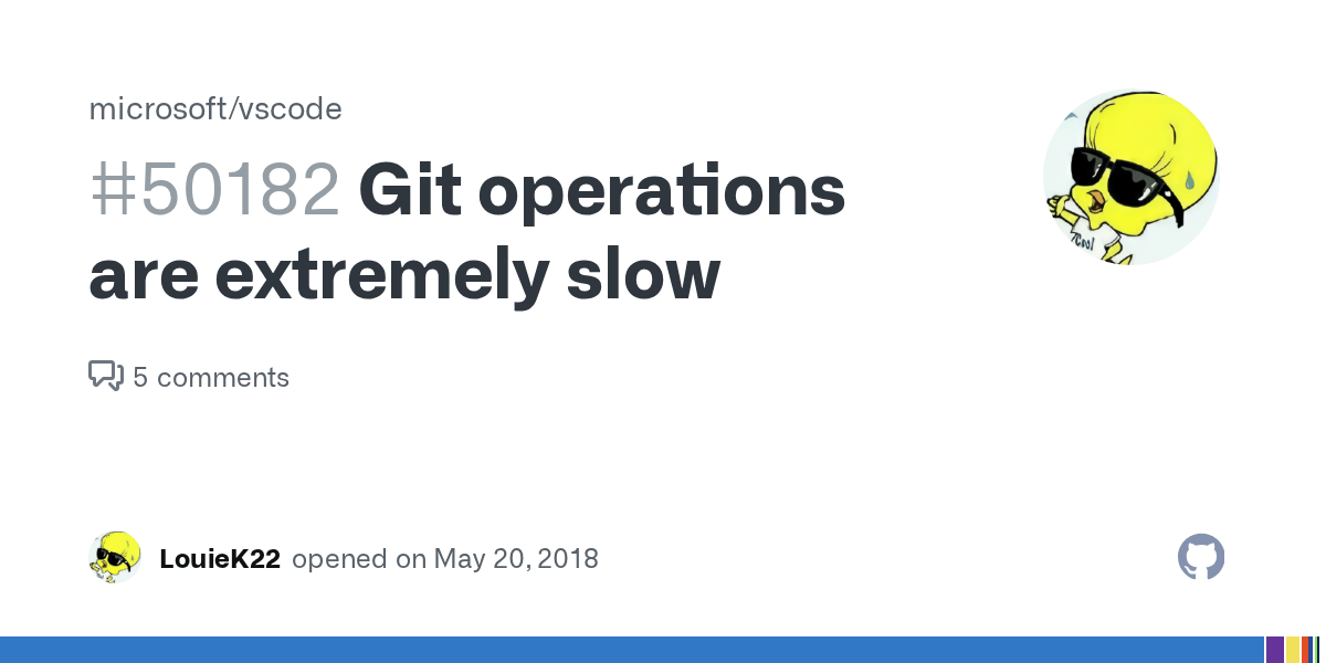 Git operations are extremely slow · Issue 50182 · microsoft/vscode