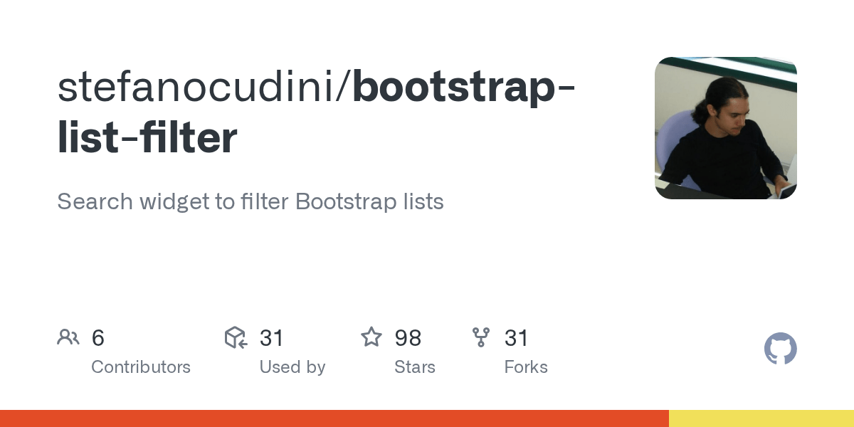 GitHub stefanocudini/bootstraplistfilter Search widget to filter