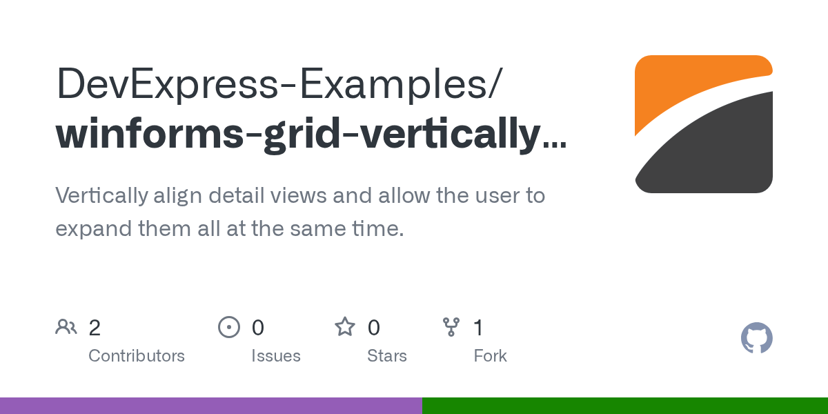 GitHub DevExpressExamples/winformsgridverticallyaligndetail