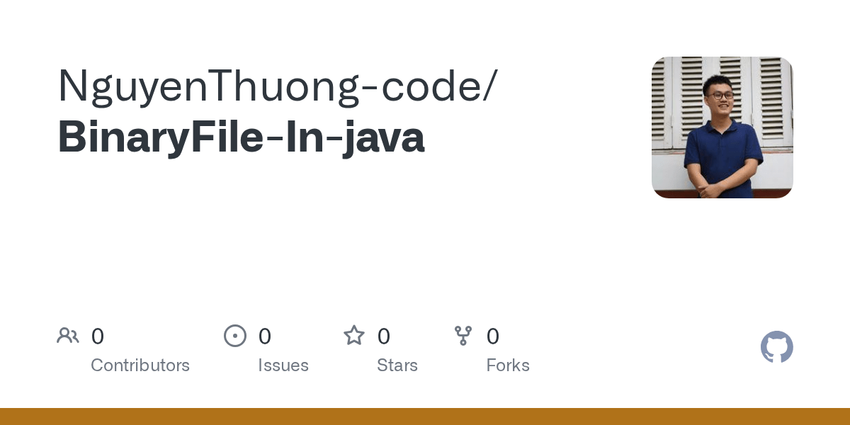 GitHub NguyenThuongcode/BinaryFileInjava