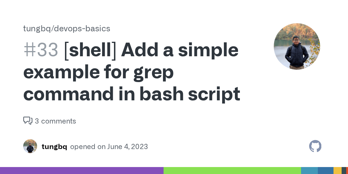 [shell] Add a simple example for grep command in bash script · Issue
