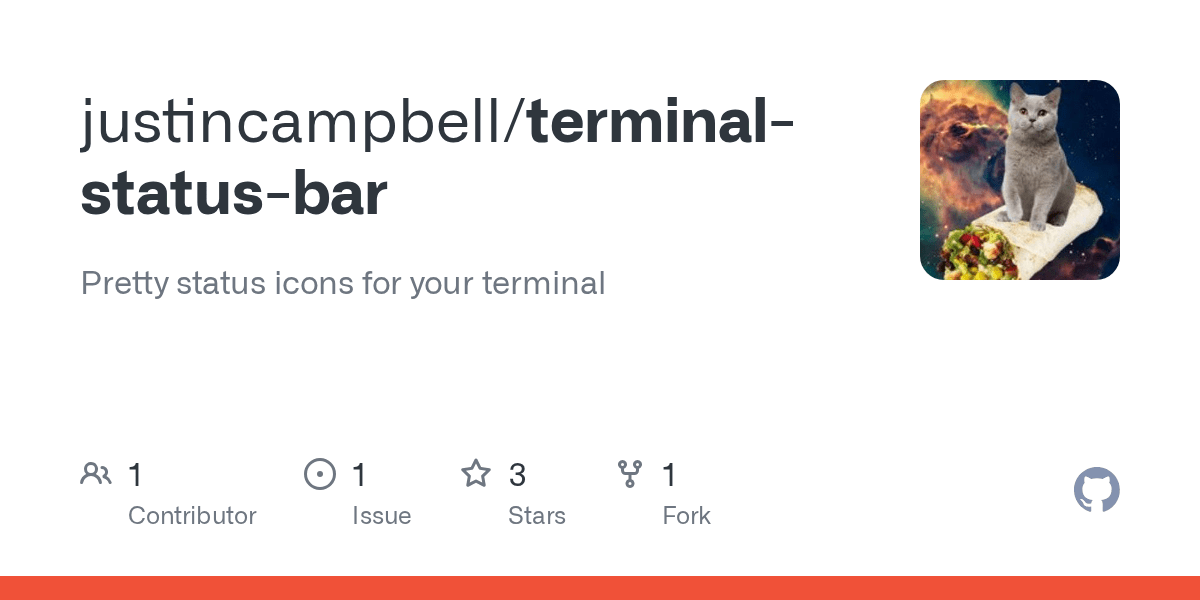 GitHub justincampbell/terminalstatusbar Pretty status icons for