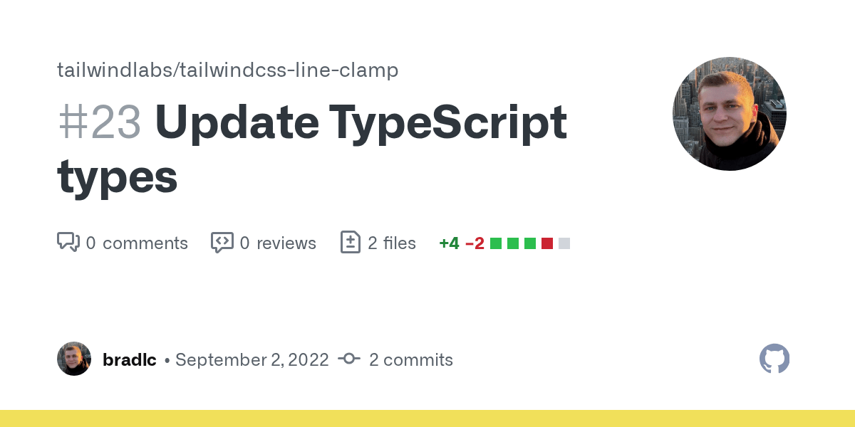 Update TypeScript types by bradlc · Pull Request 23 · tailwindlabs
