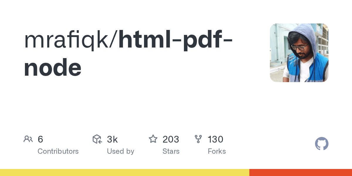 GitHub mrafiqk/htmlpdfnode
