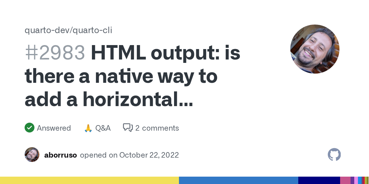 HTML output is there a native way to add a horizontal scrollbar for