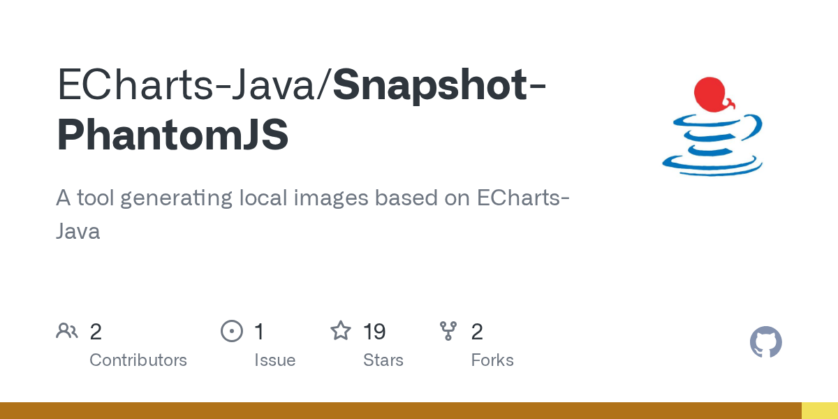 GitHub EChartsJava/SnapshotPhantomJS A tool generating local
