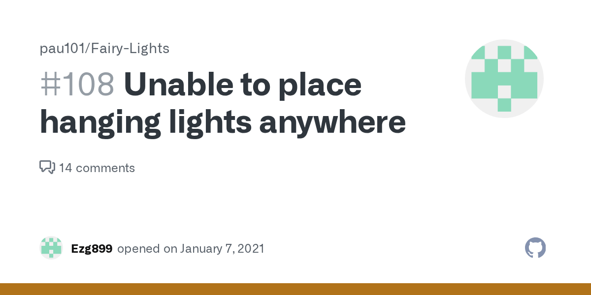 Unable to place hanging lights anywhere · Issue 108 · pau101/Fairy