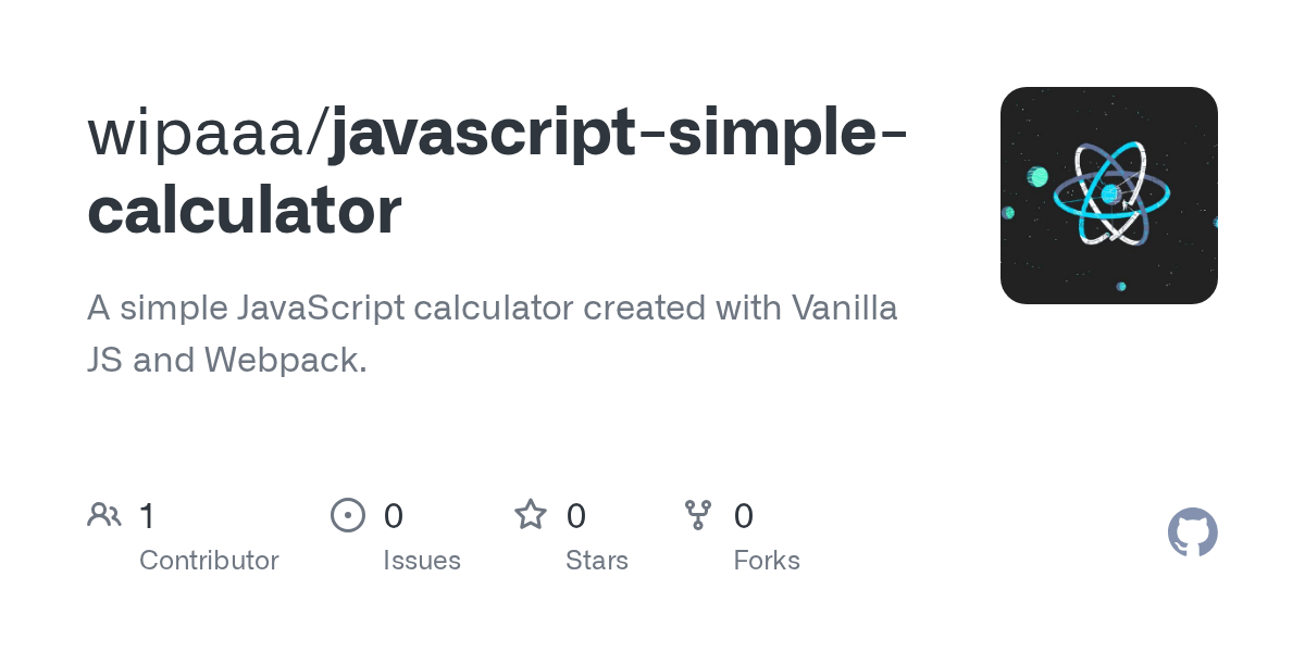 GitHub wipaaa/javascriptsimplecalculator A simple JavaScript
