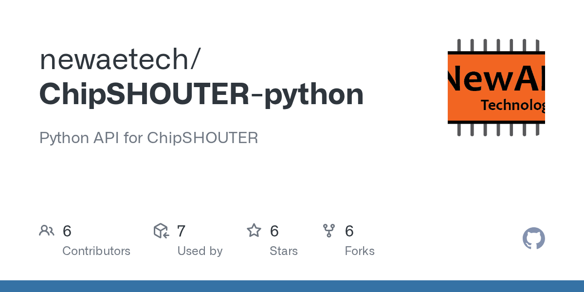 GitHub - newaetech/ChipSHOUTER-python: Python API for ChipSHOUTER