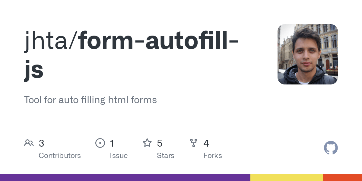 GitHub jhta/formautofilljs Tool for auto filling html forms