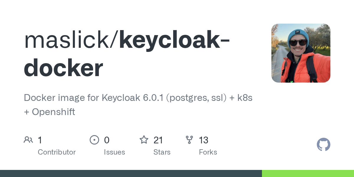 GitHub maslick/keycloakdocker Docker image for Keycloak 6.0.1
