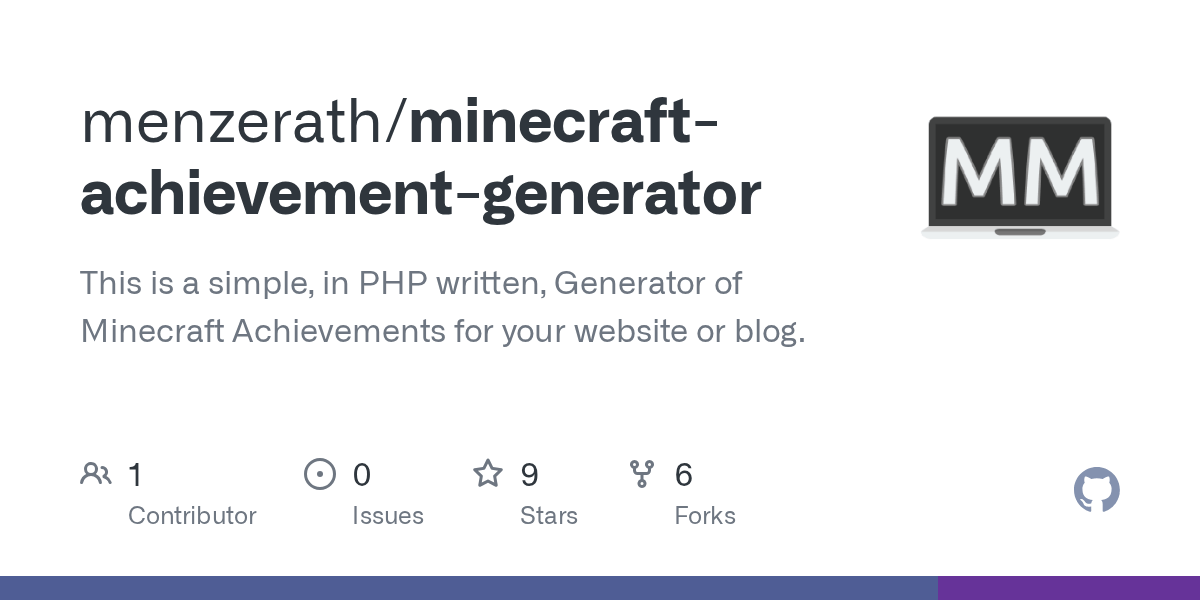 GitHub menzerath/minecraftachievementgenerator This is a simple