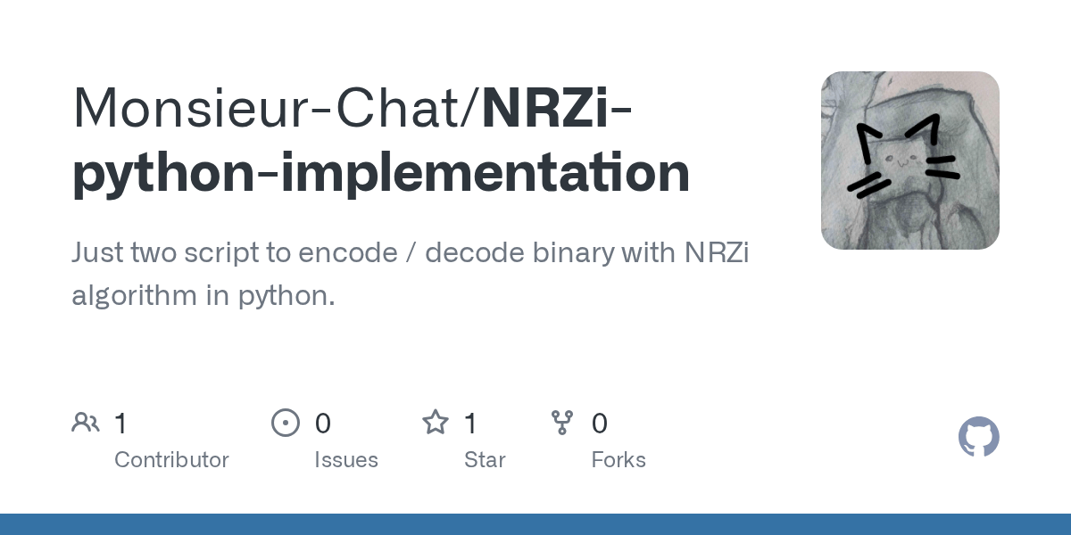 GitHub 0x307845/NRZipythonimplementation Just two script to encode
