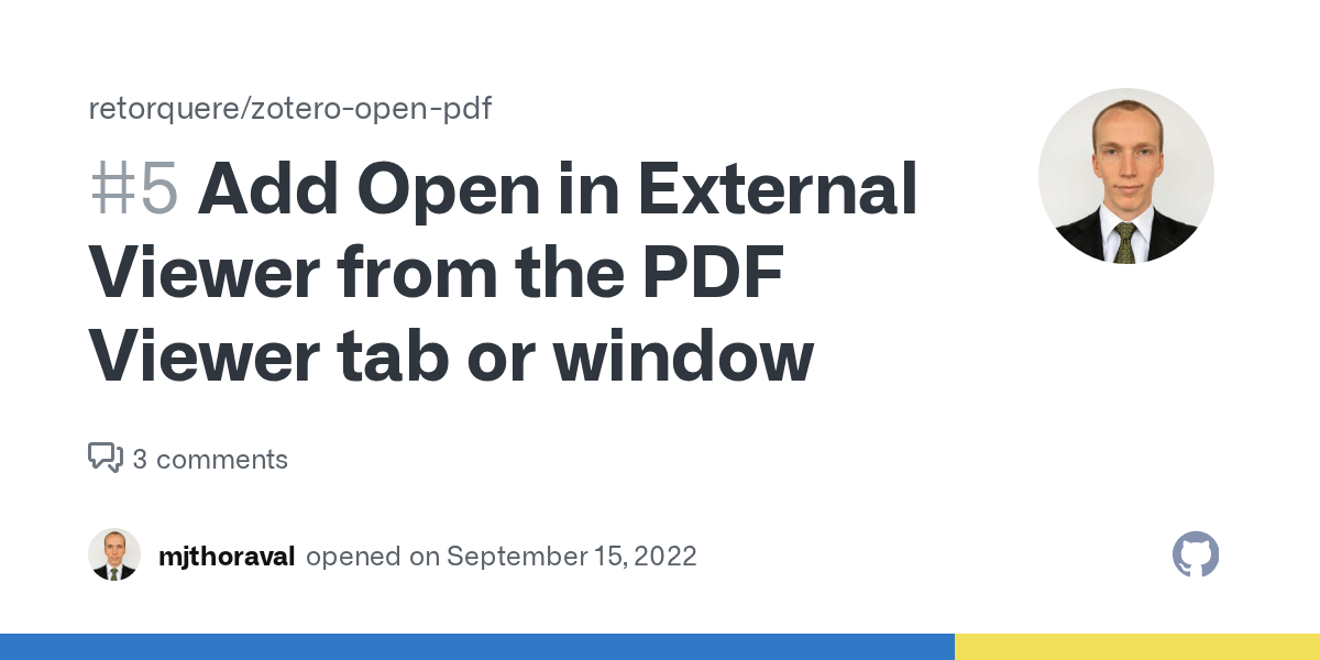 Add Open in External Viewer from the PDF Viewer tab or window · Issue