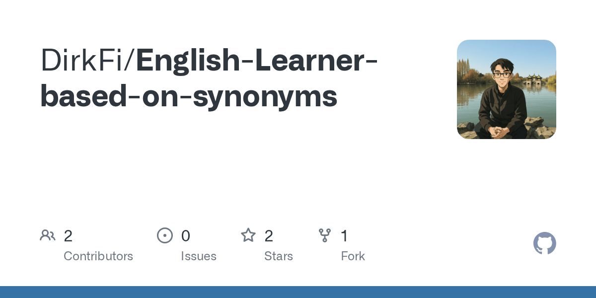 GitHub DirkFi/EnglishLearnerbasedonsynonyms