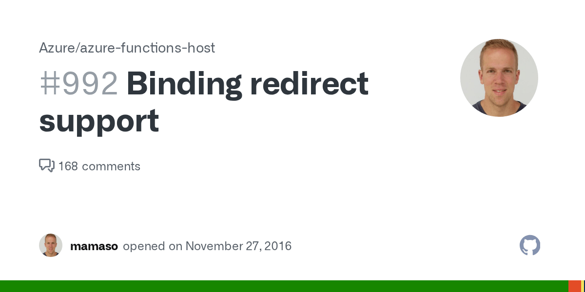Binding redirect support · Issue 992 · Azure/azurefunctionshost · GitHub
