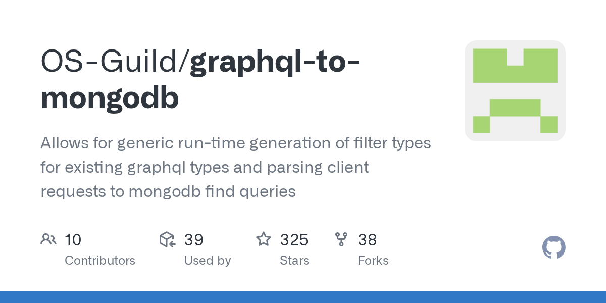 GitHub OSGuild/graphqltomongodb Allows for generic runtime