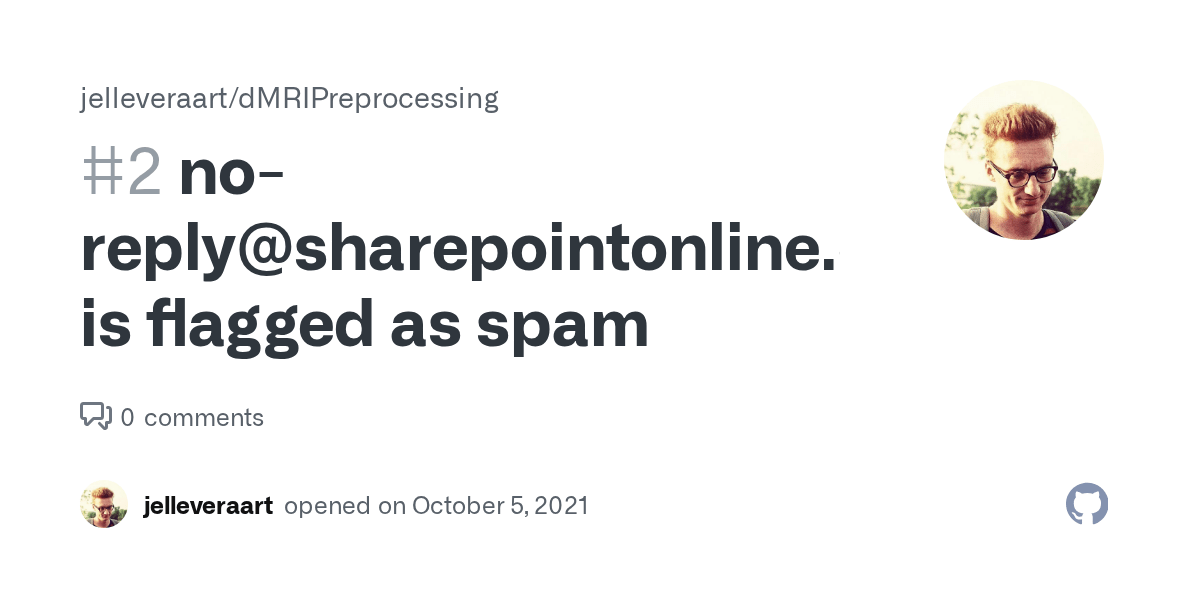 is flagged as spam · Issue 2