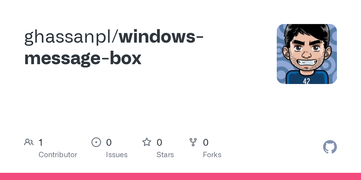 GitHub ghassanpl/windowsmessagebox
