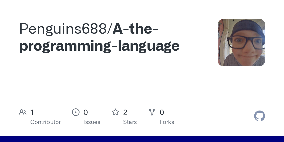 GitHub Penguins688/Atheprogramminglanguage