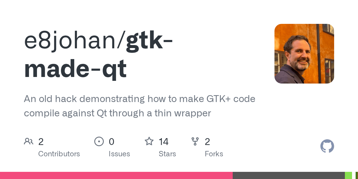 GitHub e8johan/gtkmadeqt An old hack demonstrating how to make