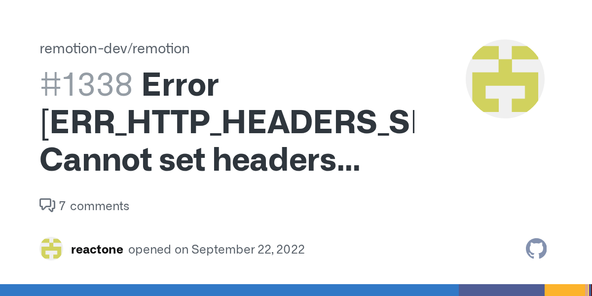 Error [ERR_HTTP_HEADERS_SENT] Cannot set headers after they are sent