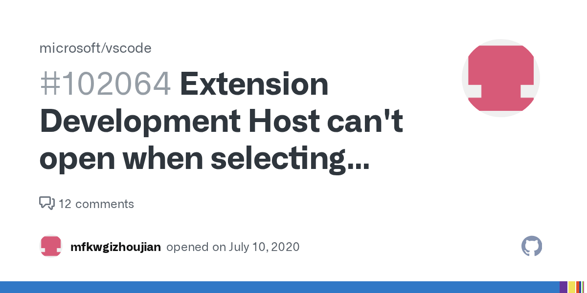Extension Development Host can't open when selecting Chinese as