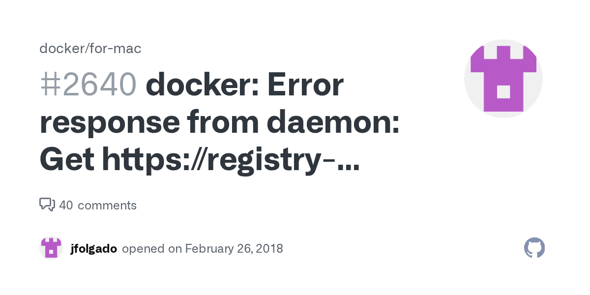docker Error response from daemon Get https//registry1.docker.io/v2