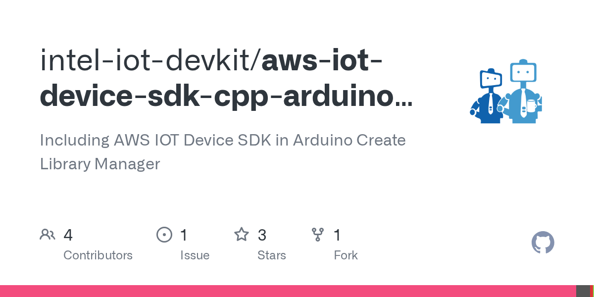 GitHub inteliotdevkit/awsiotdevicesdkcpparduinocreate
