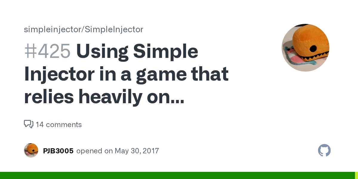 Using Simple Injector in a game that relies heavily on dynamic
