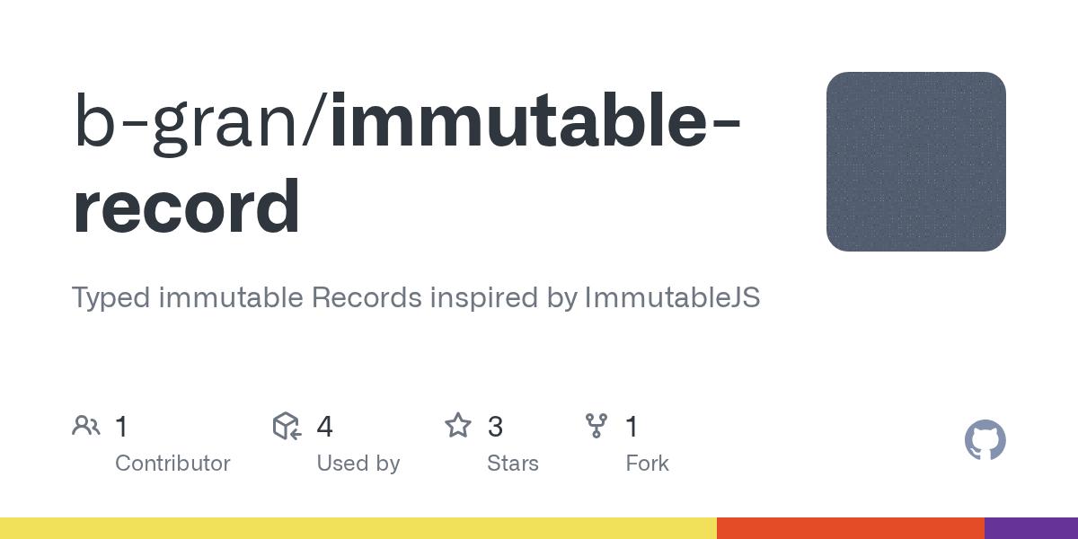 GitHub bgran/immutablerecord Typed immutable Records inspired by